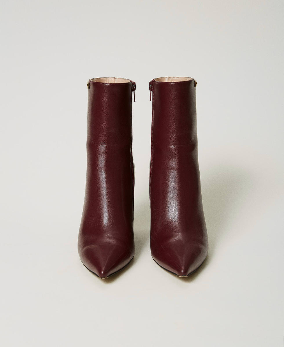Stivaletti con zeppa e targhetta logo Donna Rosso TWINSET Milano