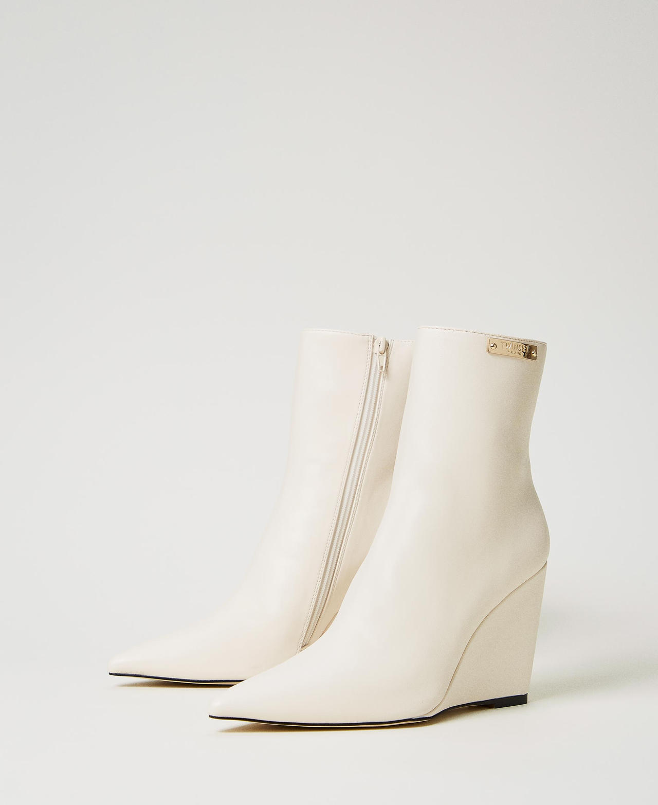 White wedge ankle boots shop