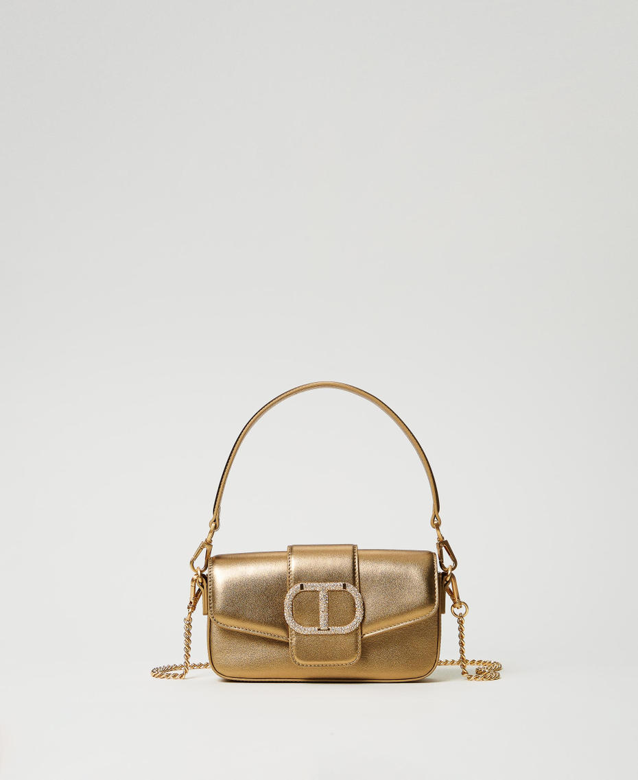 'Amie' small leather shoulder bag Yellow Gold Woman 242TD8020_10366_01