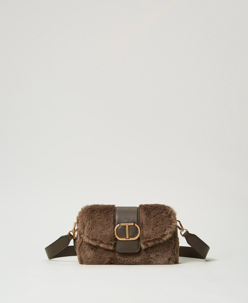 Borsa a tracolla 'Amie' media in faux fur