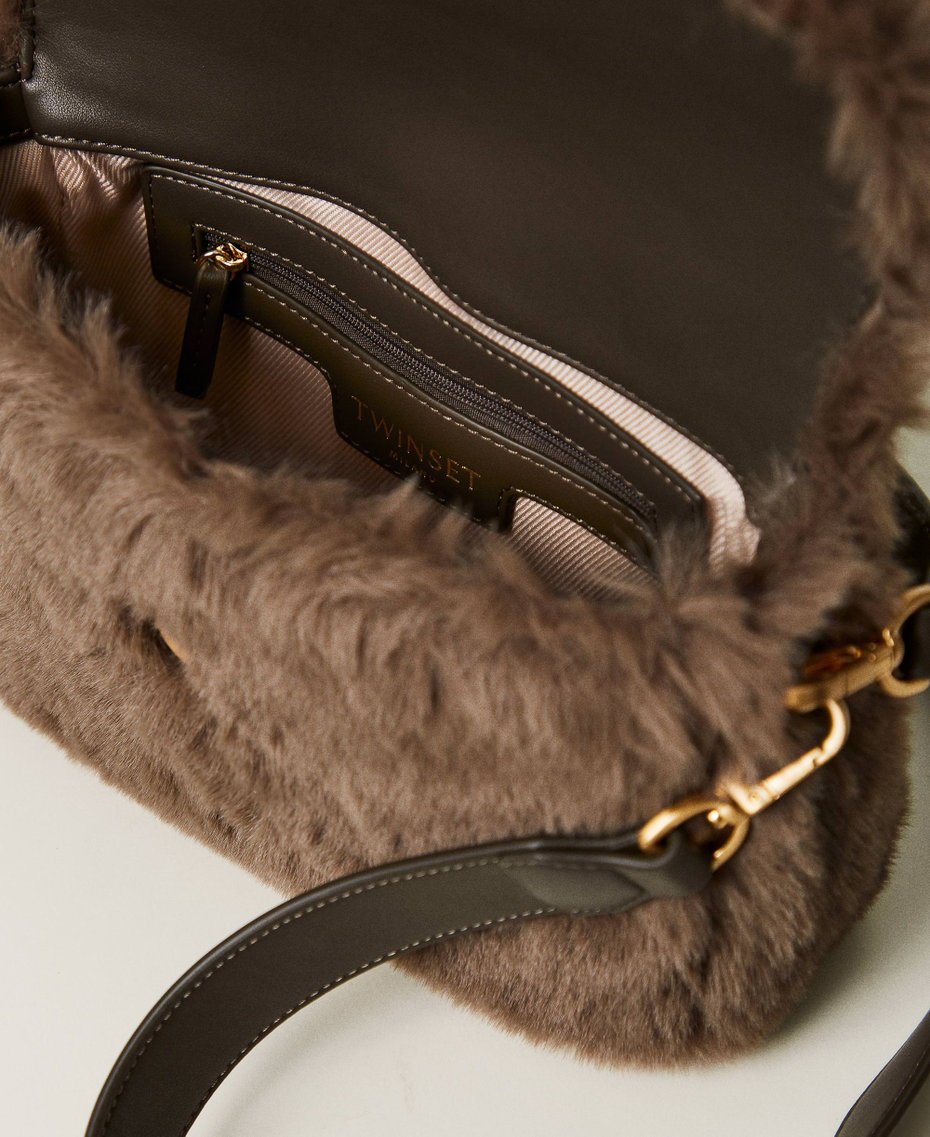 Borsa a tracolla 'Amie' media in faux fur
