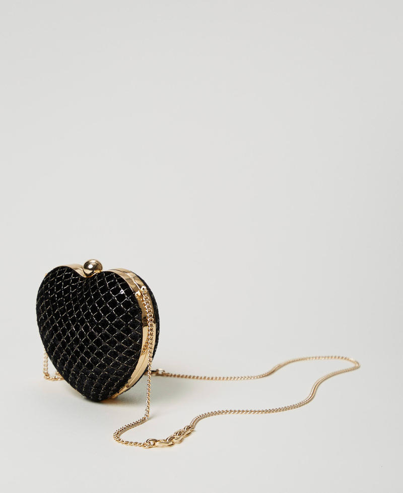 'Coup de Coeur' embroidered velvet clutch Black Woman 242TD8080_00006_02