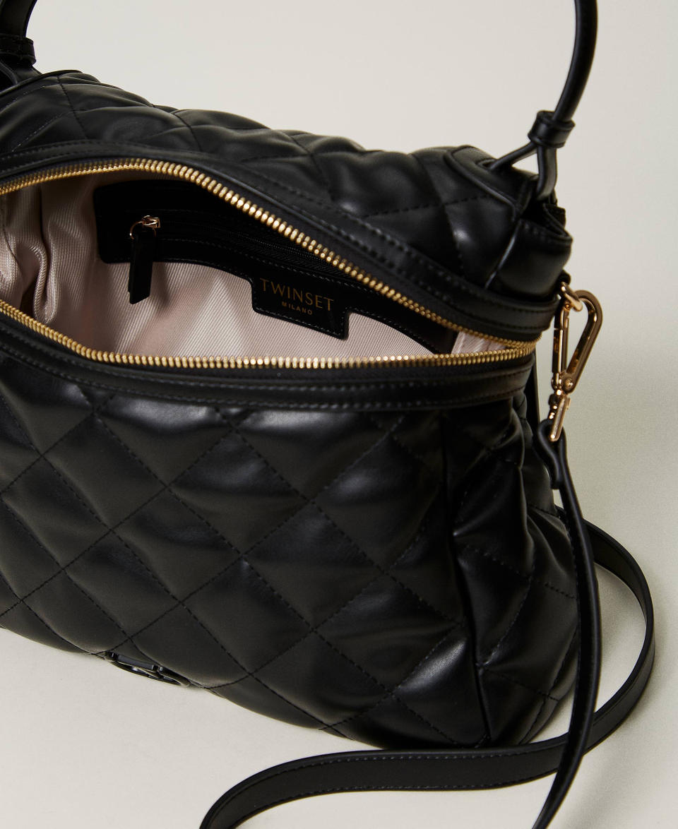 Borsa top handle ‘Cécile’ grande trapuntata Nero Donna 242TD8150_00006_04