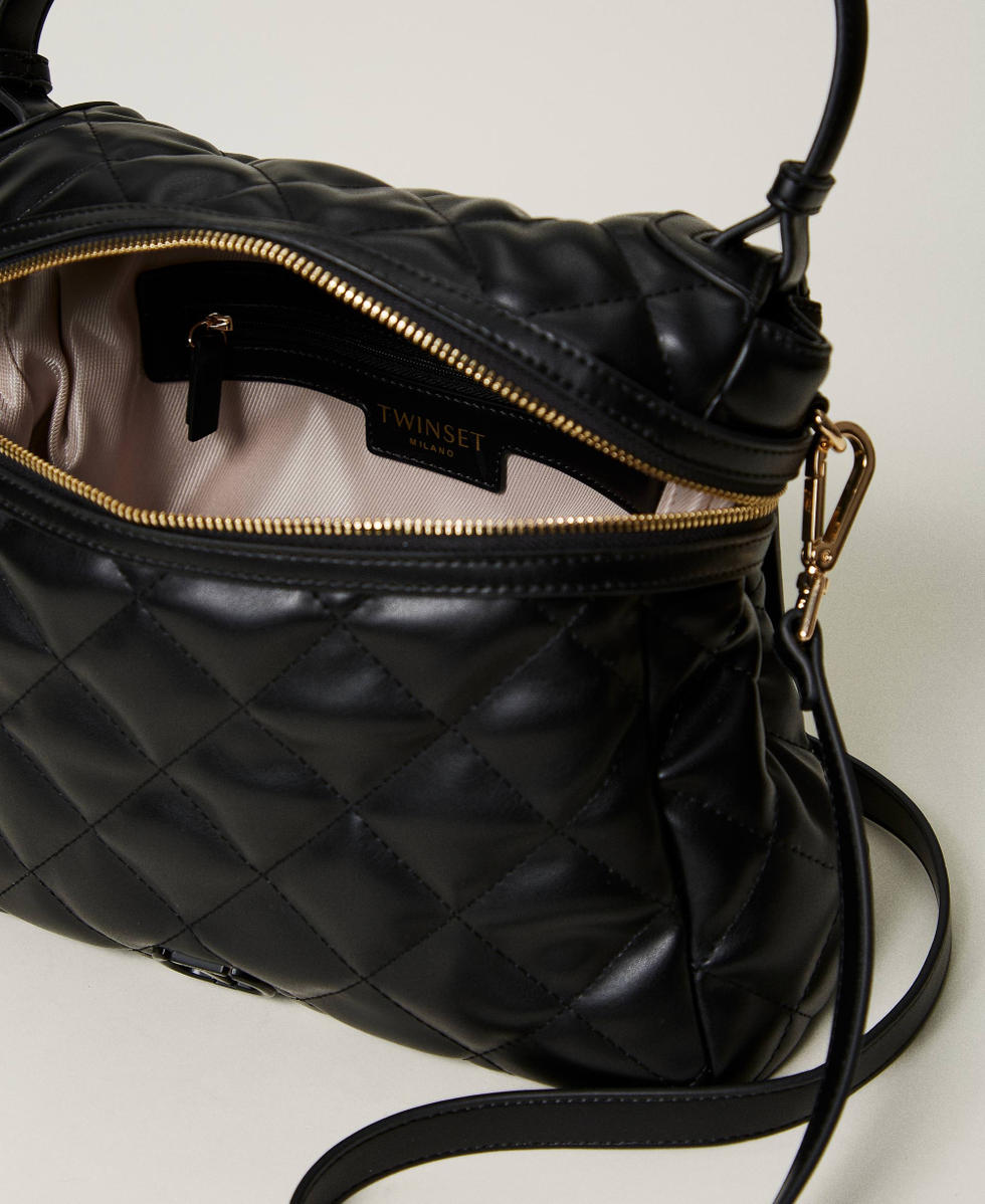 &lsquo;C&eacute;cile&rsquo; large quilted top handle bag