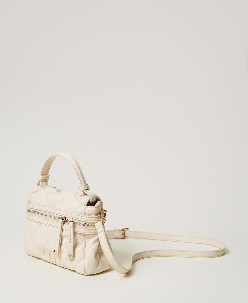 Cécile' small quilted top handle bag Woman, White | TWINSET