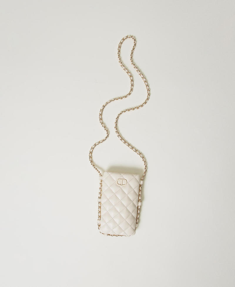 Portacellulare trapuntato con Oval T