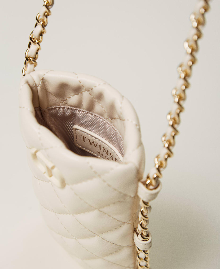 Portacellulare trapuntato con Oval T