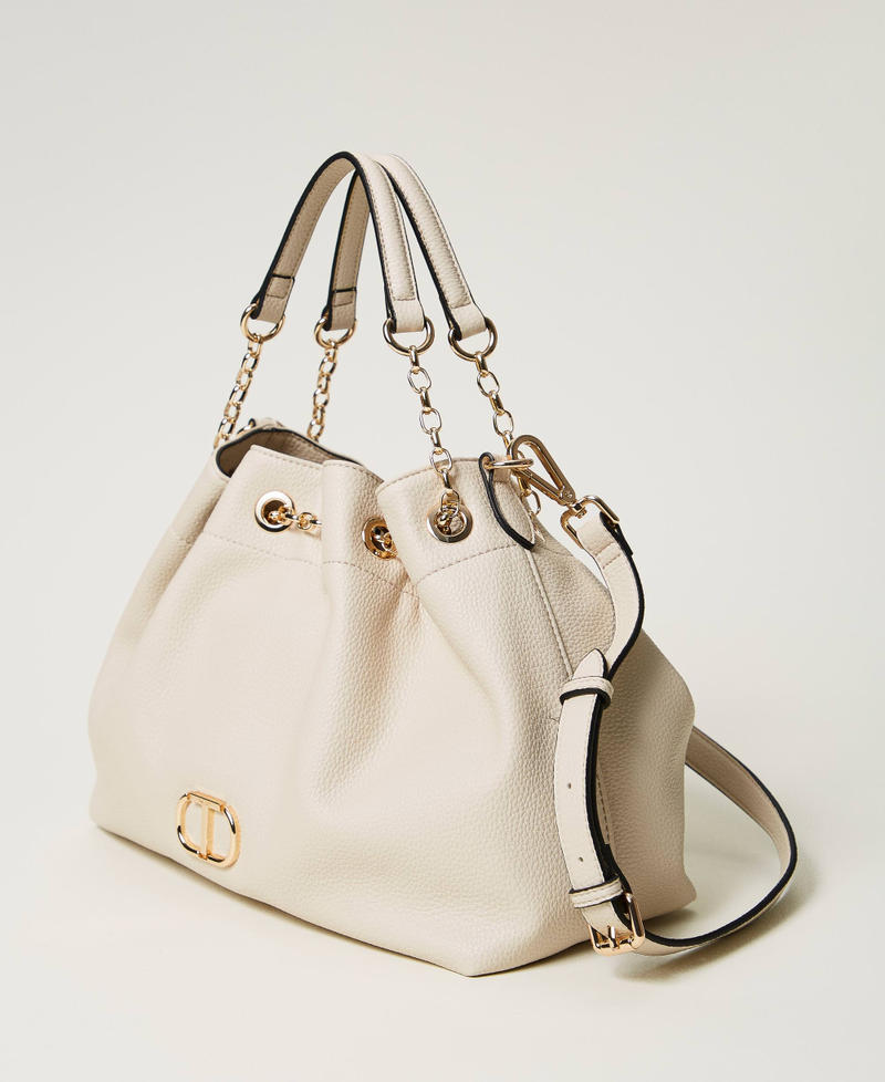 Shopper bag with Oval T and drawstring handles Off White Woman 242TD8232_00526_02