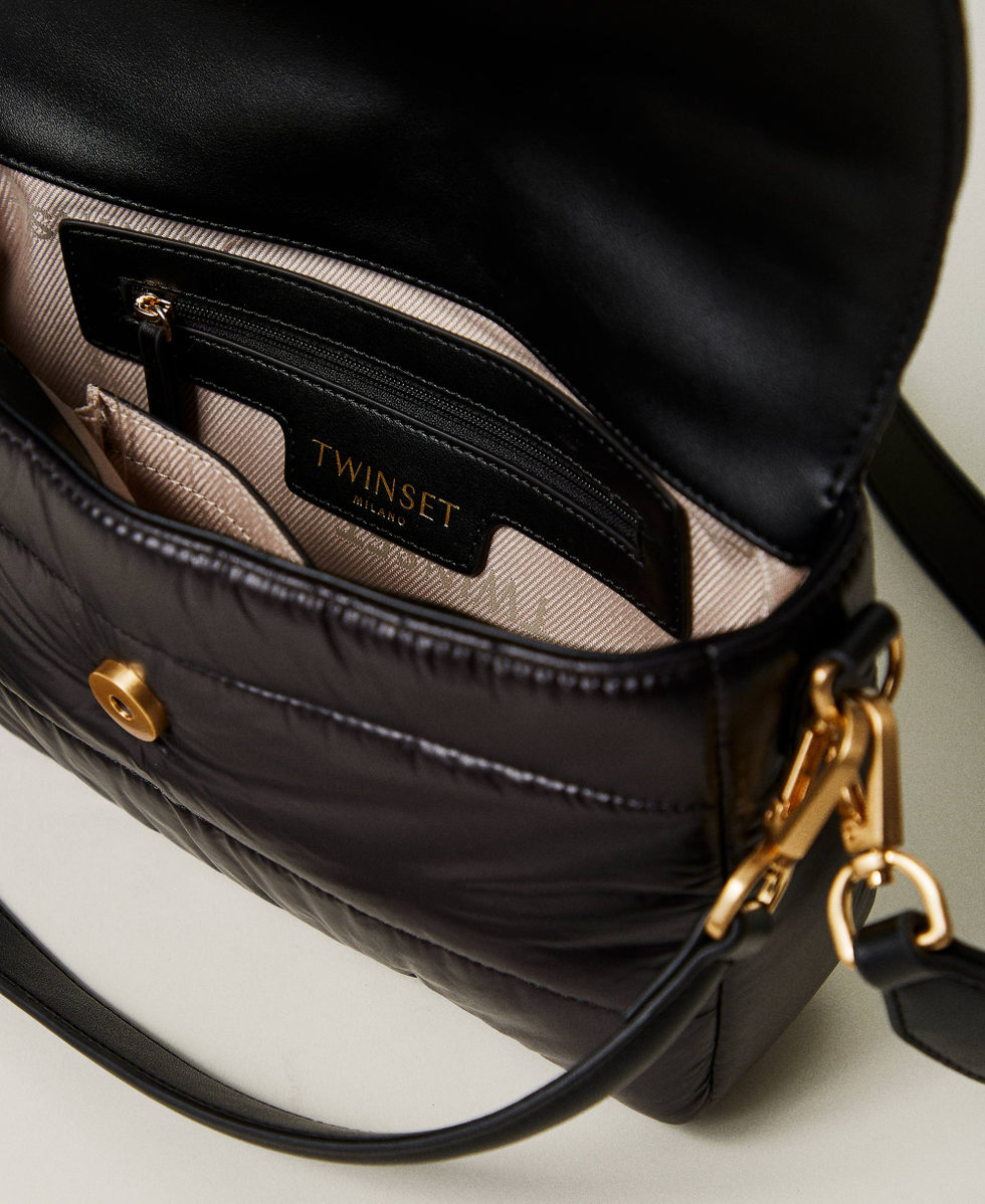 Amie Ski' medium nylon shoulder bag Woman, Black | TWINSET Milano