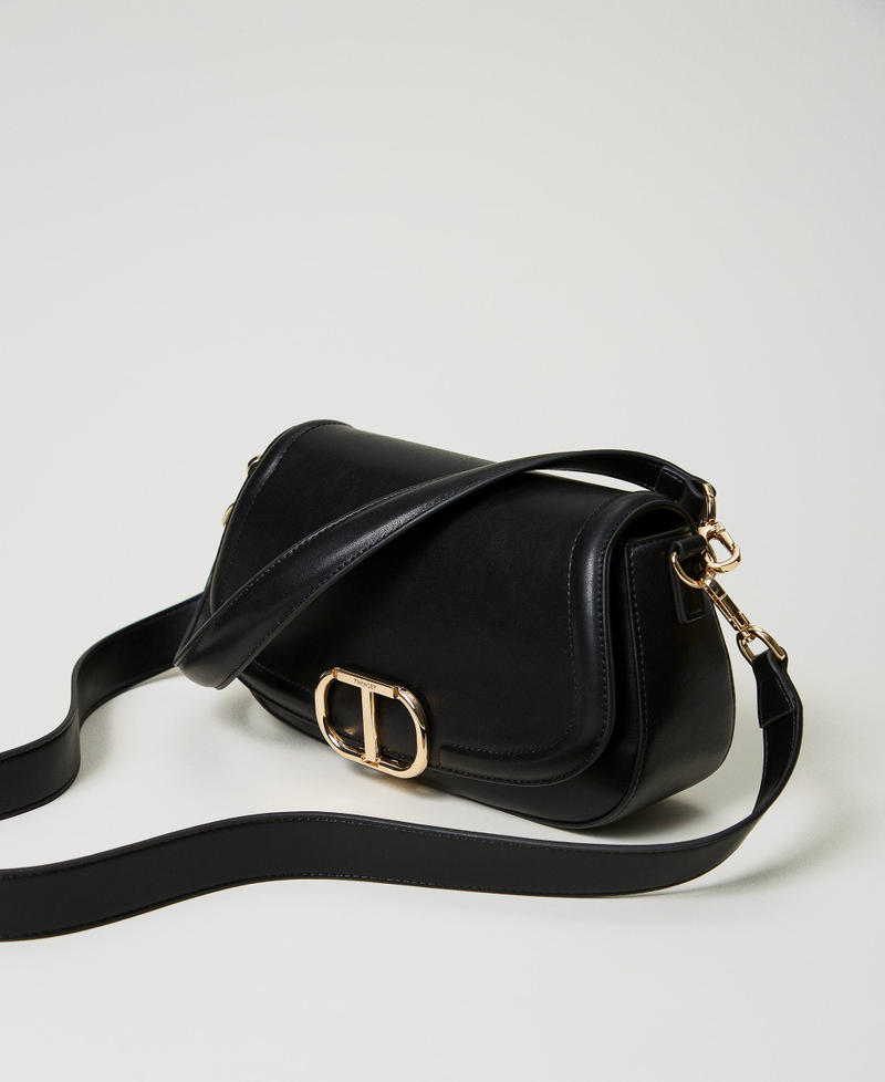 'Brera' shoulder bag with Oval T fastener Black Woman 242TD8291_00006_02