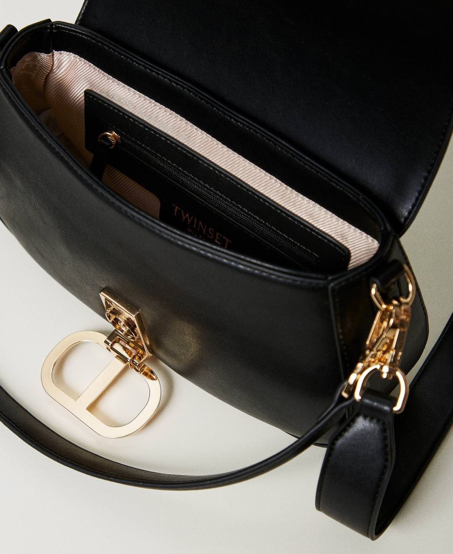 'Brera' shoulder bag with Oval T fastener Black Woman 242TD8291_00006_04