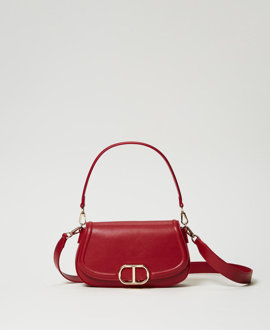 'Brera' shoulder bag with Oval T fastener Venetian Red Woman 242TD8291_00740_01