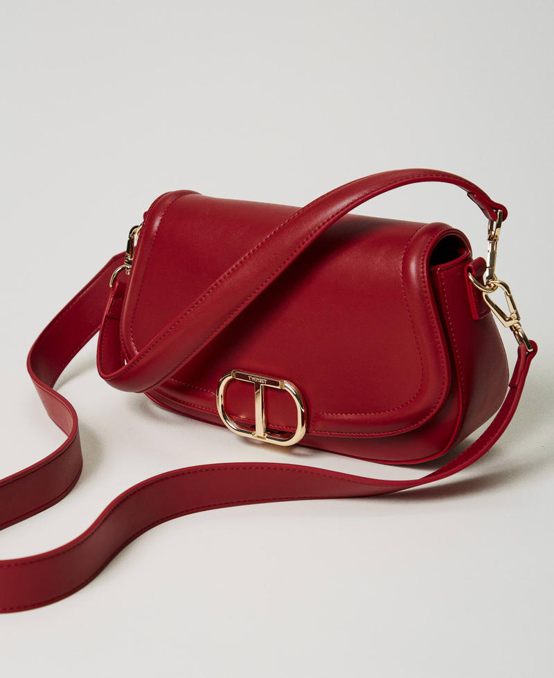 'Brera' shoulder bag with Oval T fastener Venetian Red Woman 242TD8291_00740_02