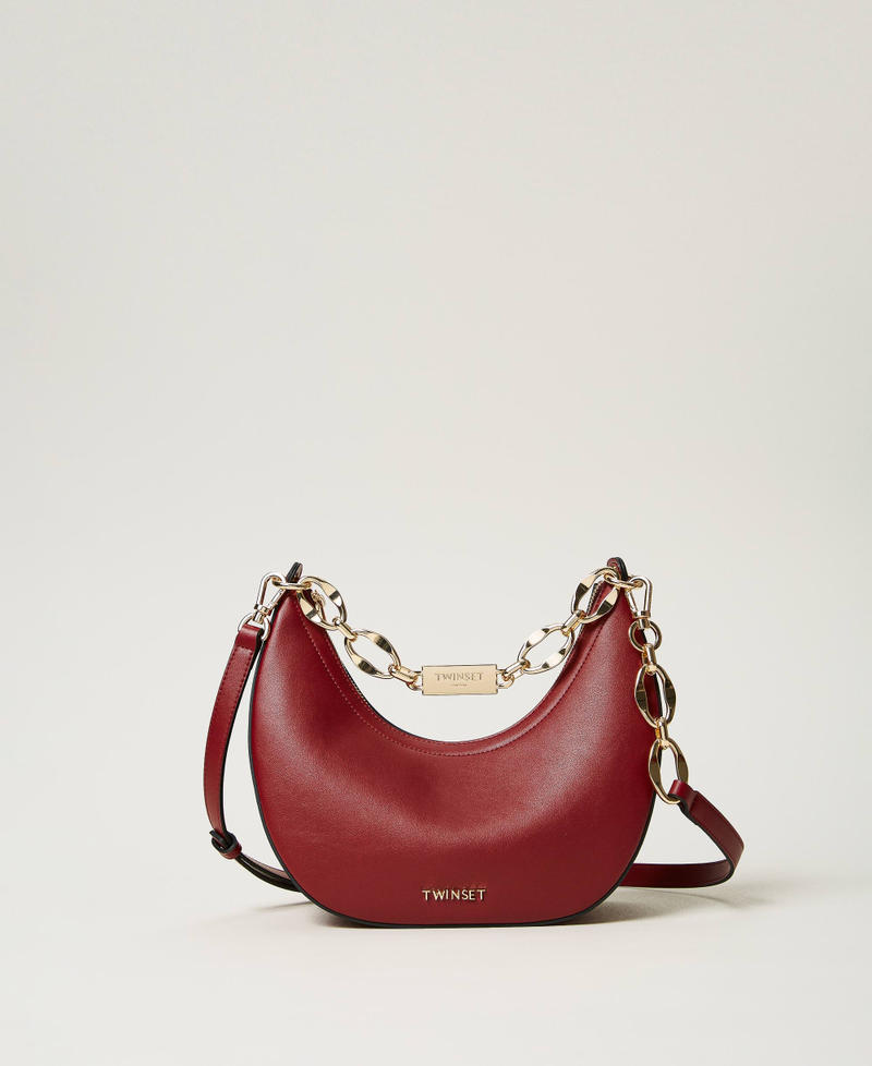 &lsquo;Miss Twinset&rsquo; shoulder bag with logo chain