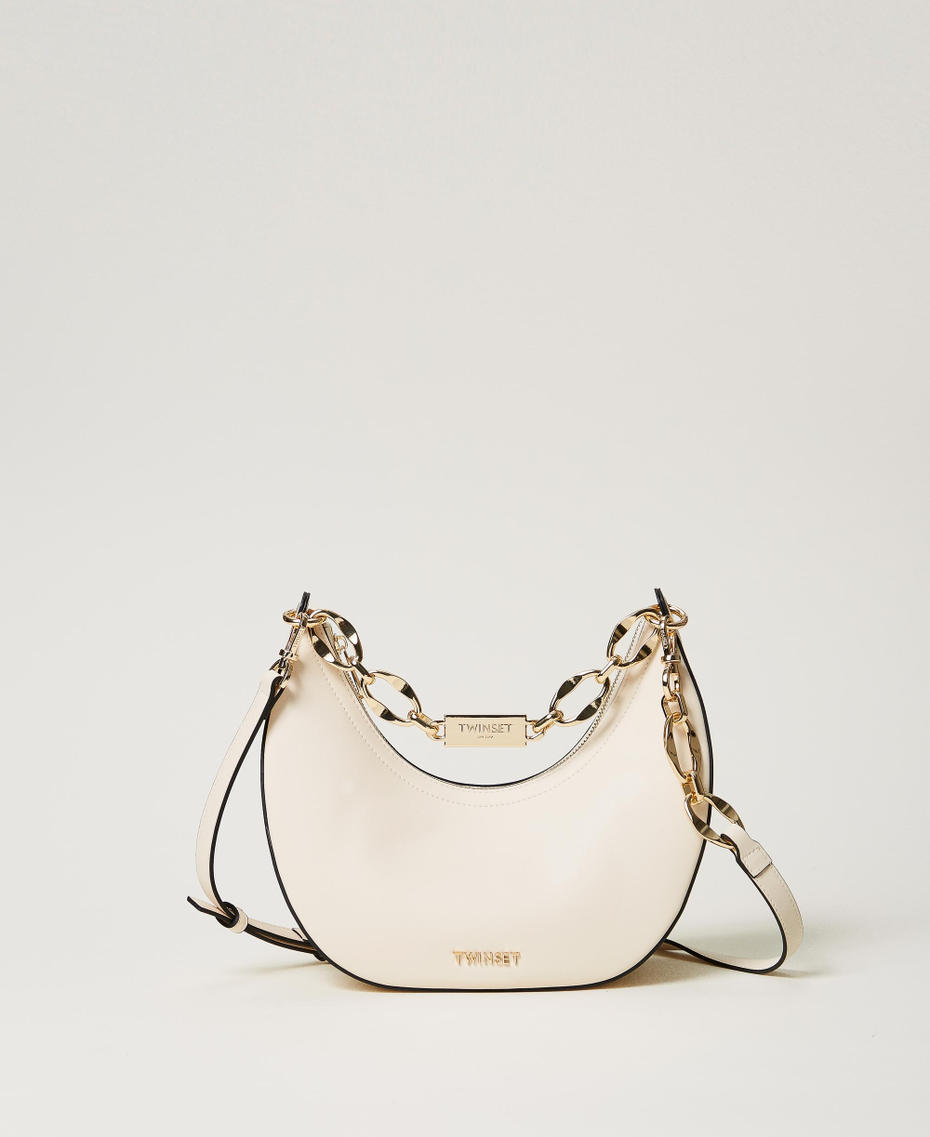 Umhängetasche „Miss Twinset“ Logo-Kette „White Cream“ Frau 242TD8350_11952_01