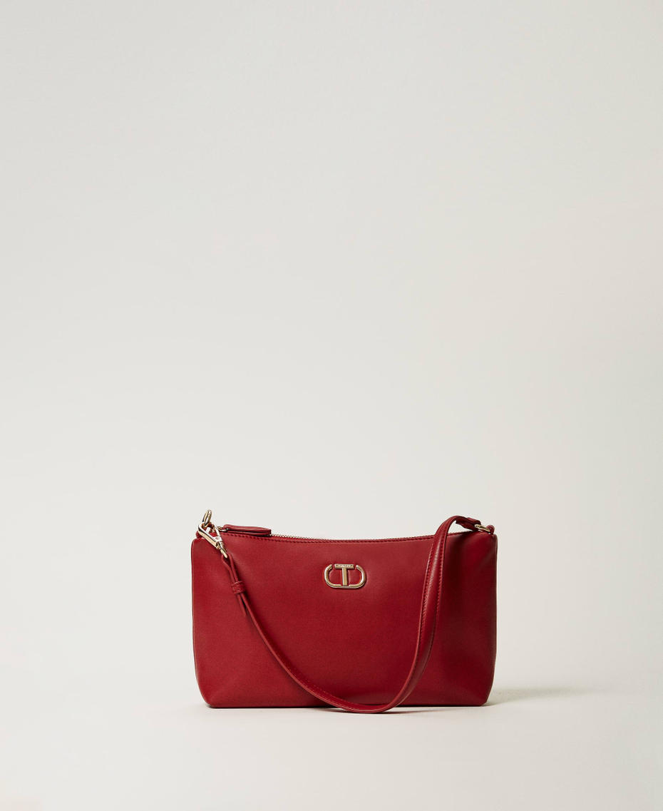 &lsquo;Mignon&rsquo; shoulder bag with Oval T Venetian Red Woman 242TD8380_00740_01