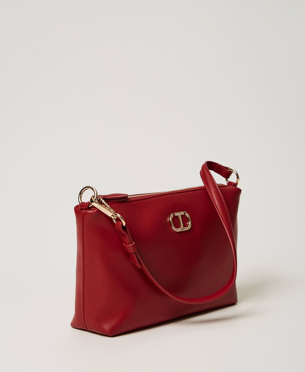 &lsquo;Mignon&rsquo; shoulder bag with Oval T Venetian Red Woman 242TD8380_00740_02