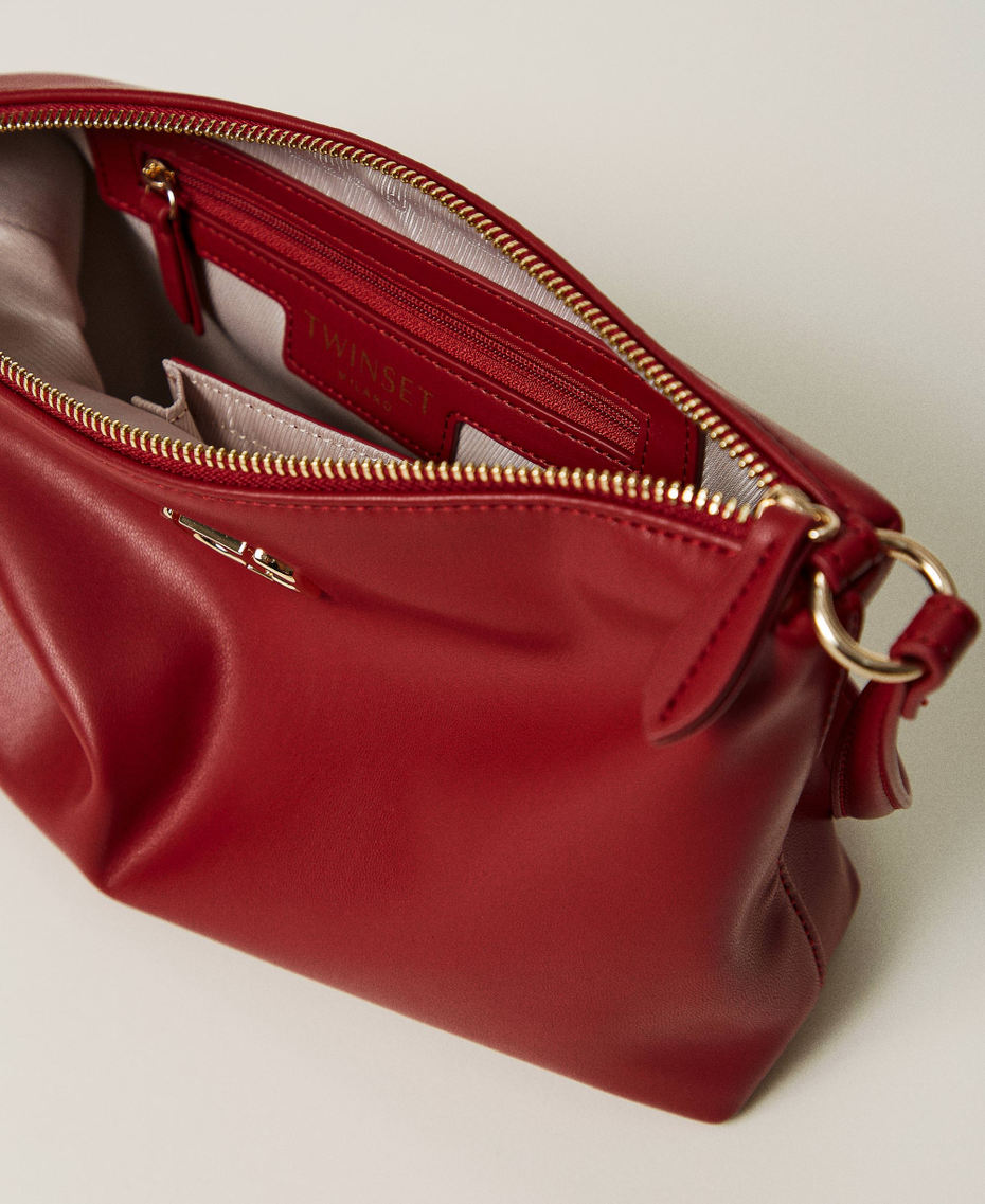 &lsquo;Mignon&rsquo; shoulder bag with Oval T Venetian Red Woman 242TD8380_00740_04