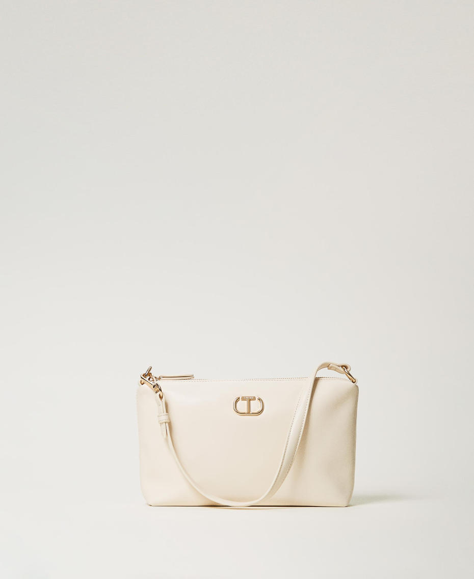 ‘Mignon’ shoulder bag with Oval T White Cream Woman 242TD8380_11952_01