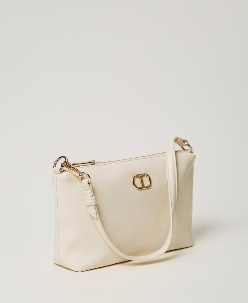 ‘Mignon’ shoulder bag with Oval T White Cream Woman 242TD8380_11952_02