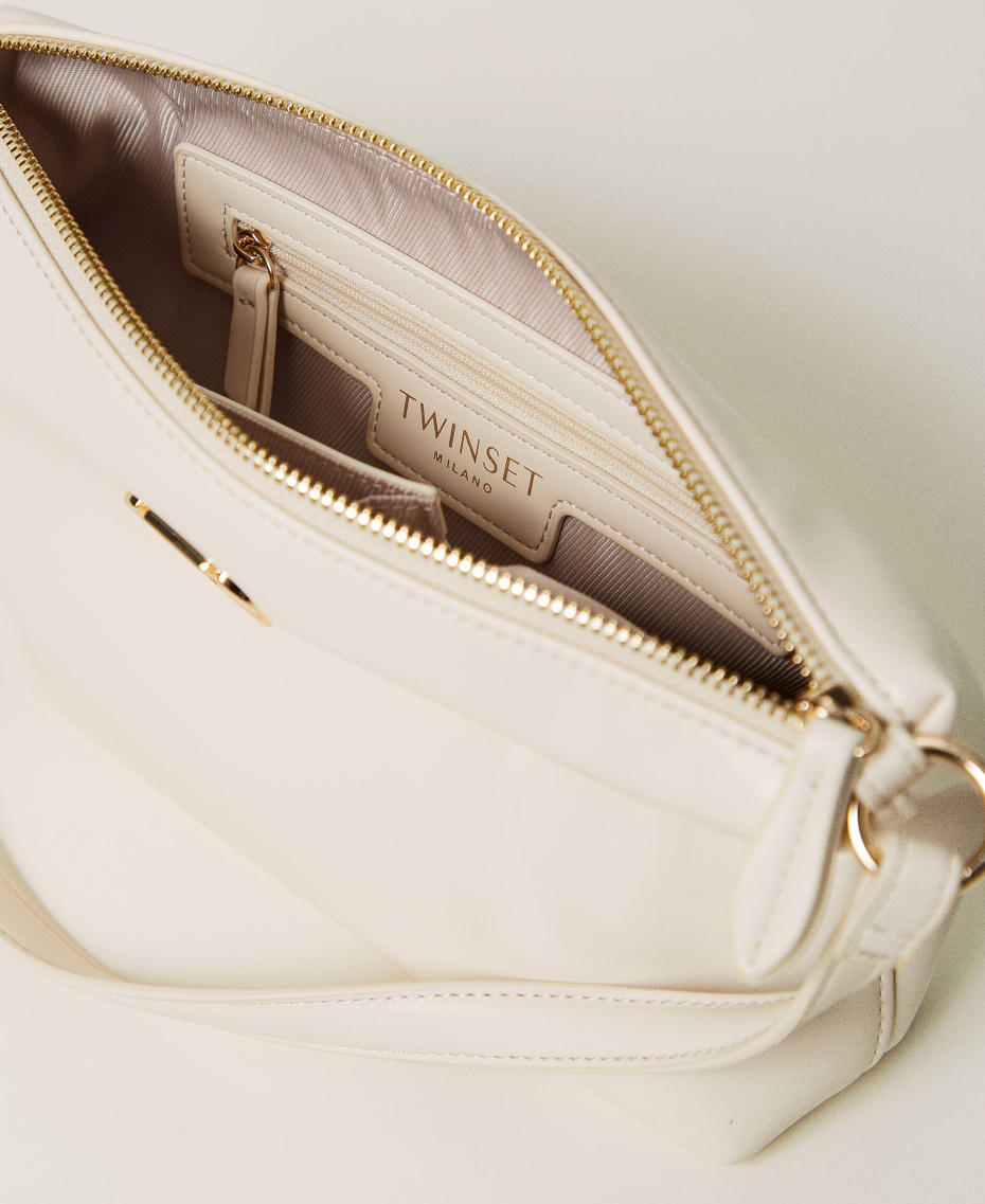 ‘Mignon’ shoulder bag with Oval T White Cream Woman 242TD8380_11952_04