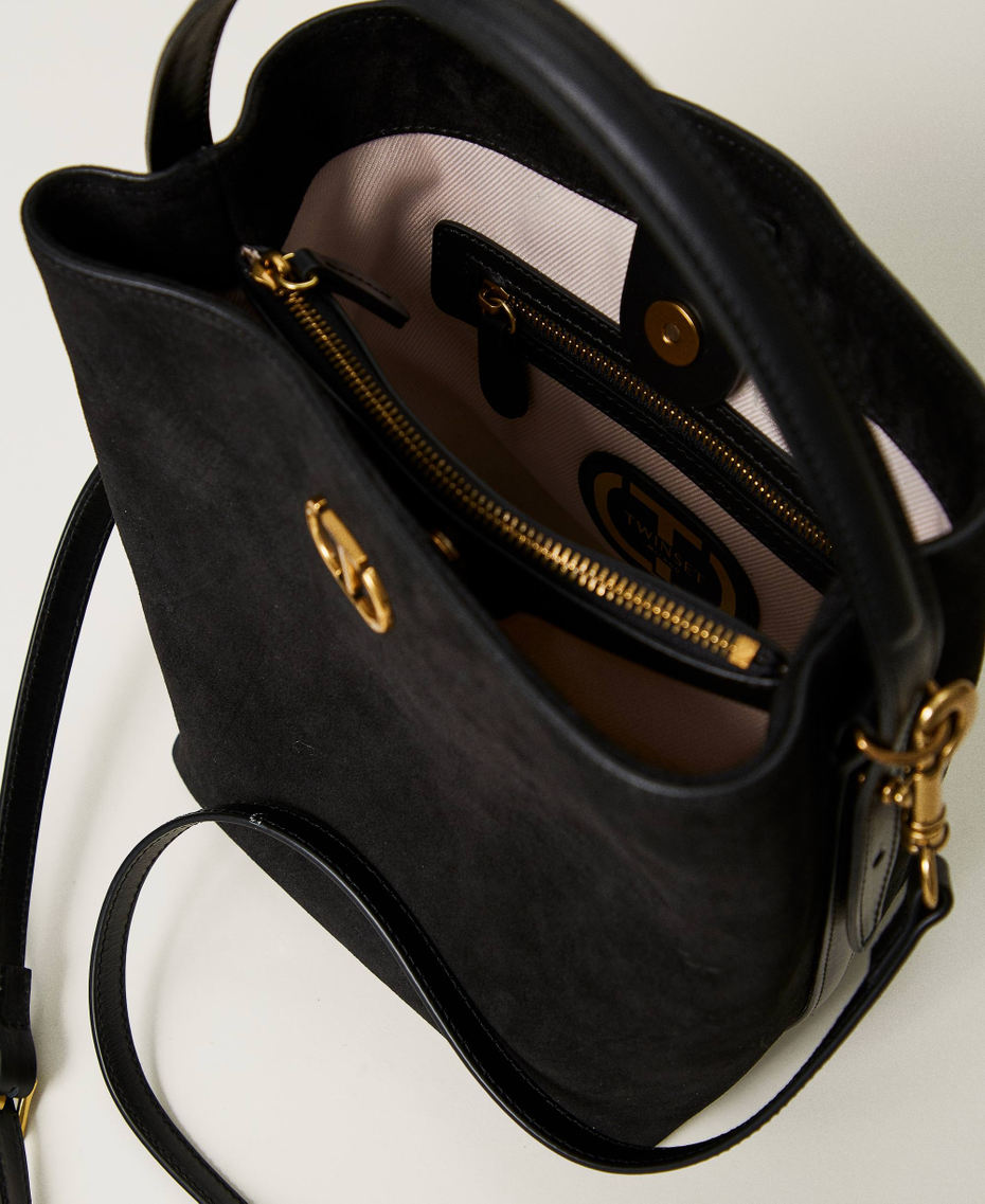 ‘Chelsea’ leather bucket bag Sand Woman 242TD8401-04