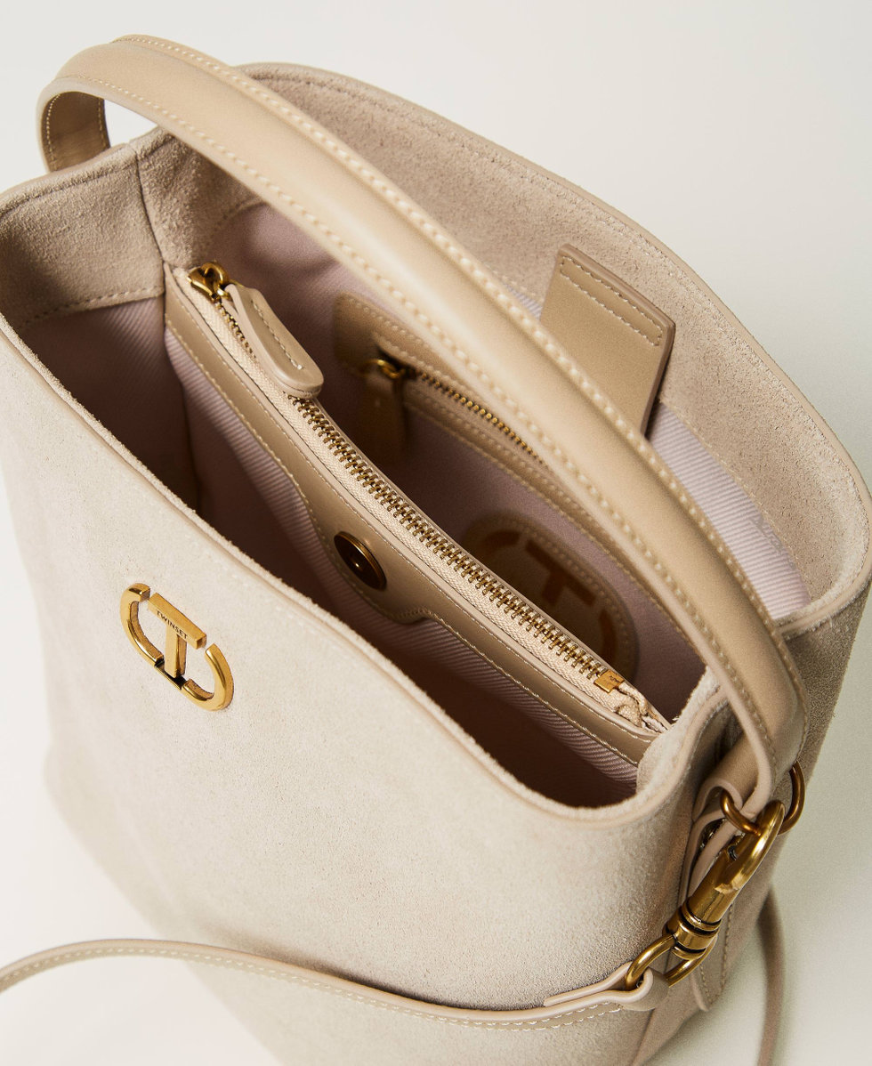 Bolso tipo saco Chelsea de piel Mujer Blanco TWINSET Milano