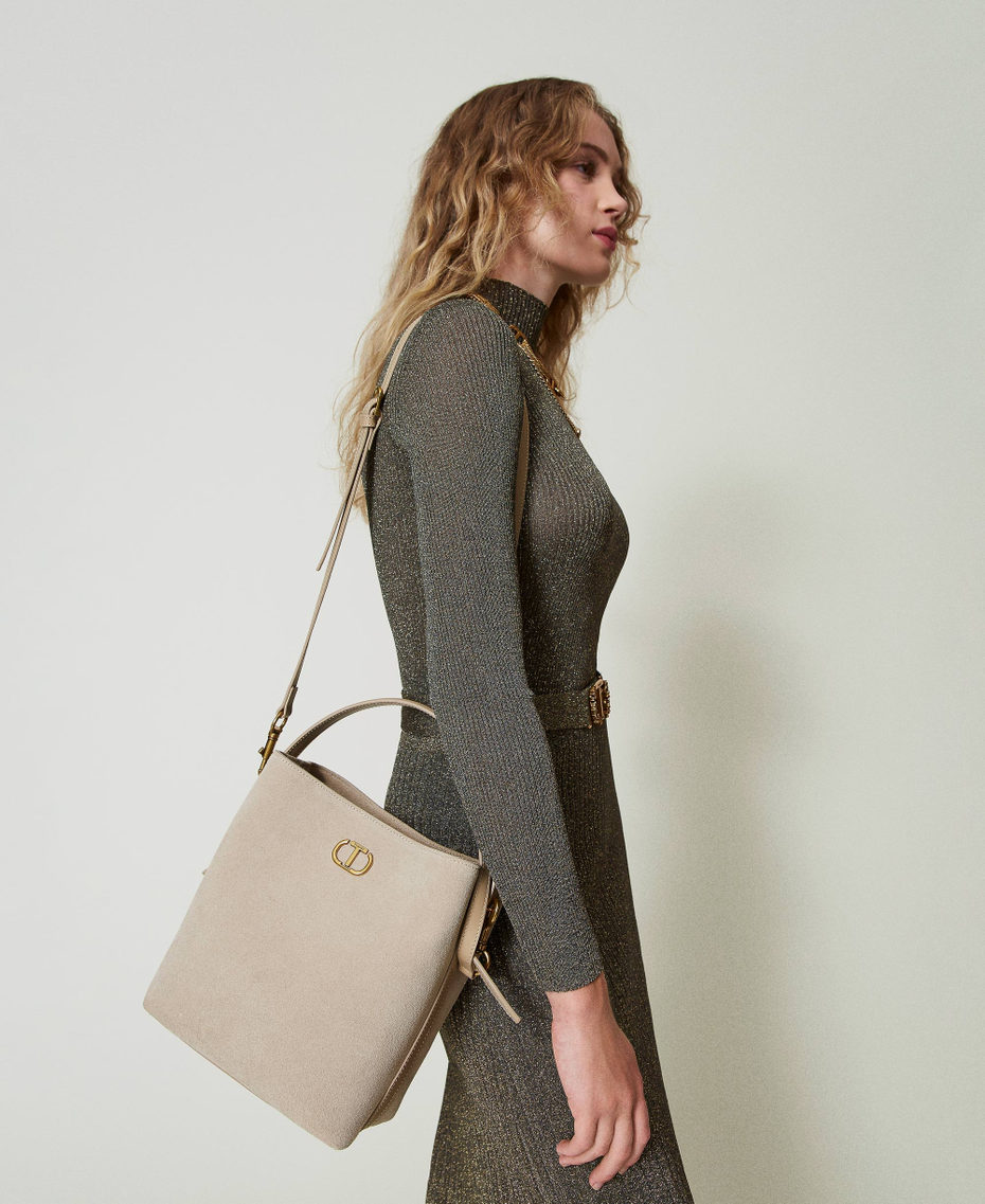 Borsa secchiello &lsquo;Chelsea&rsquo; in pelle Sabbia Donna 242TD8401_00017_S0