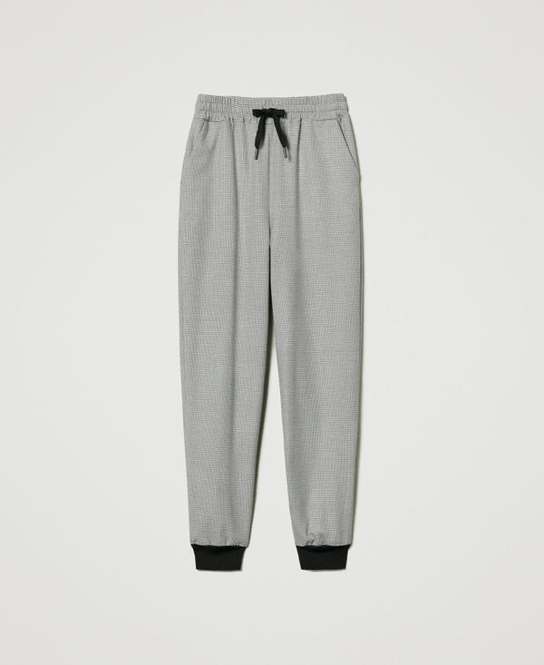 Joggers mit Hahnentrittmuster