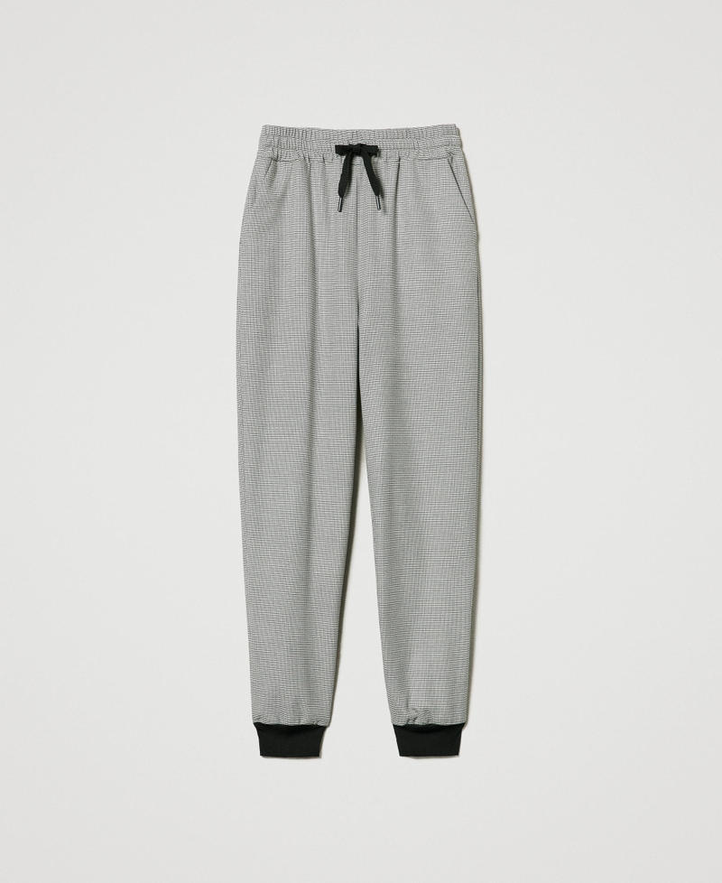 Houndstooth joggers Black / Snow White Micro Houndstooth Woman 242TF2011_12010_0S