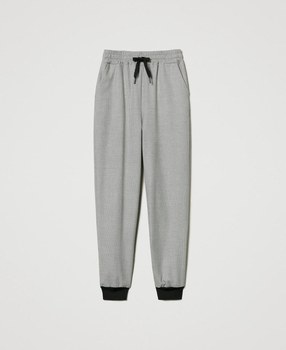Houndstooth joggers Black / Snow White Micro Houndstooth Woman 242TF2011_12010_S0