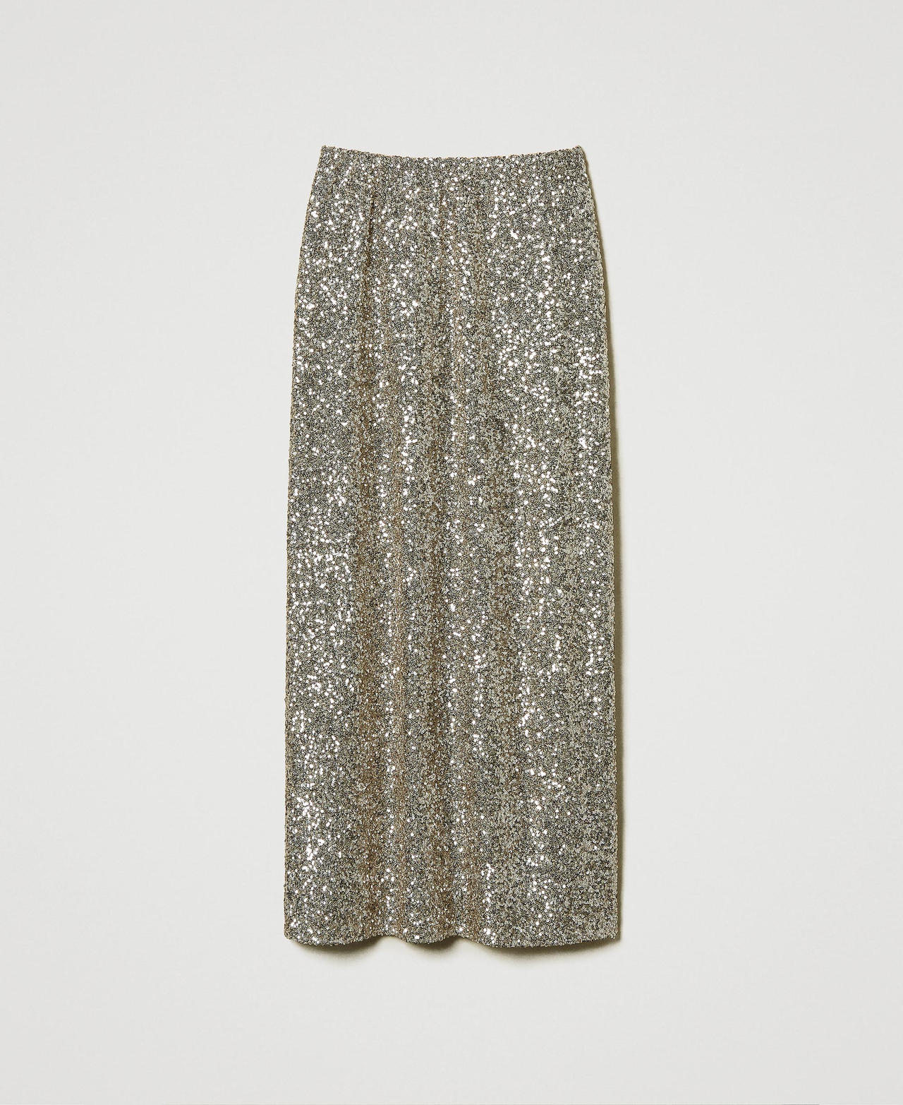 Full sequin long skirt Platinum Woman 242TF2030_12023_0S