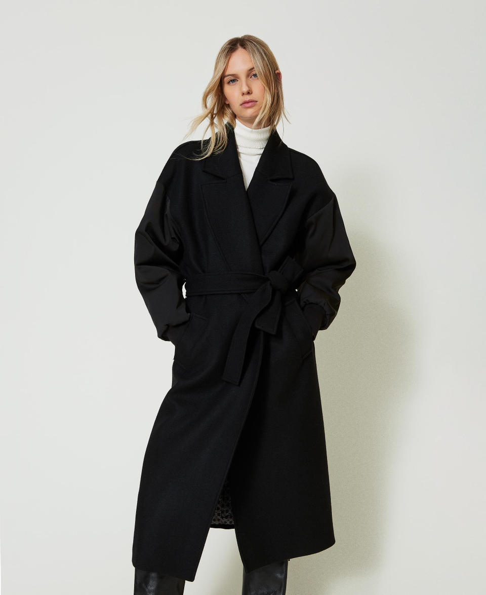 Twin Set Cappotto in panno di misto lana