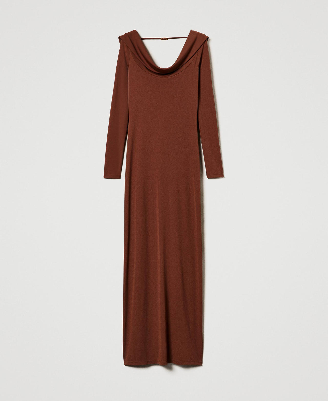 Scee by twin set Abito lungo con collo drappeggiato