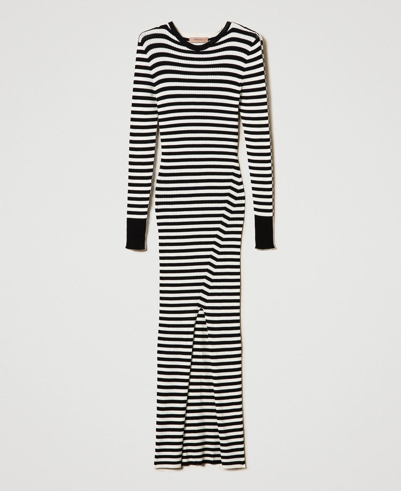 Scee by twin set Abito lungo in maglia a righe