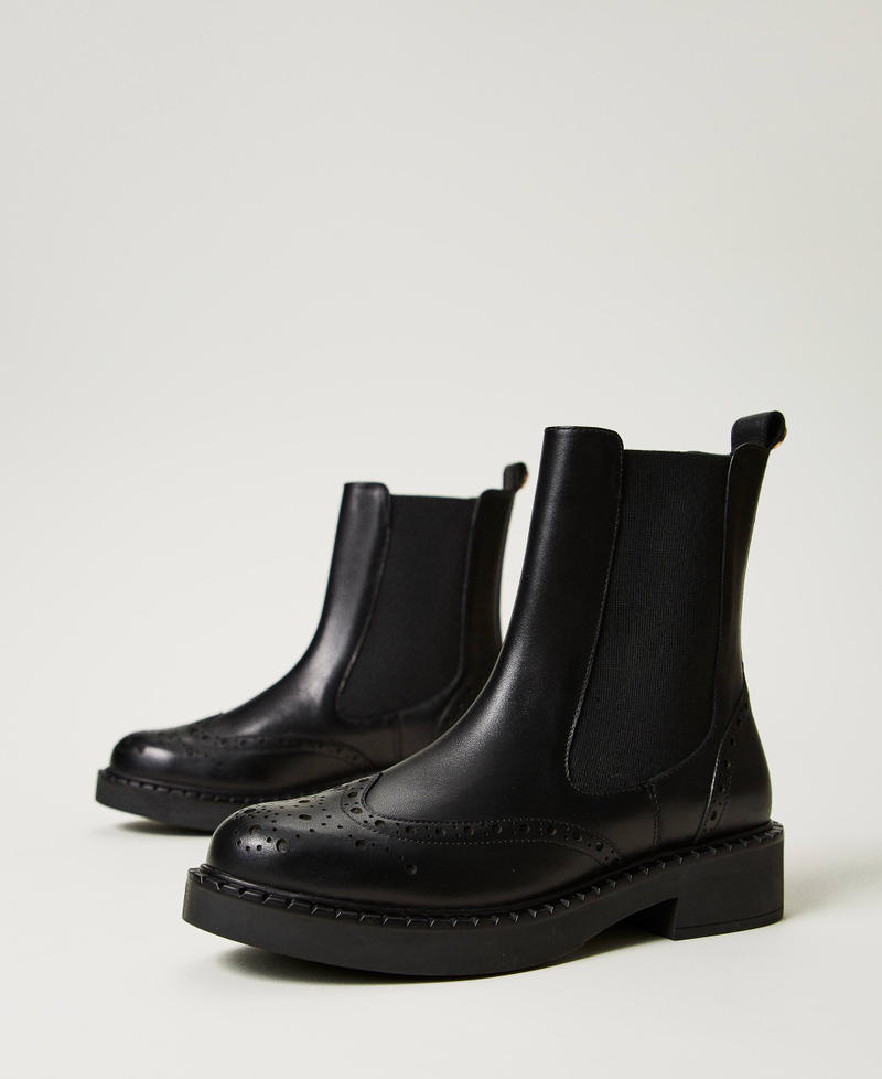 Stivaletti chelsea in pelle Nero Donna 242TGT090_00006_02