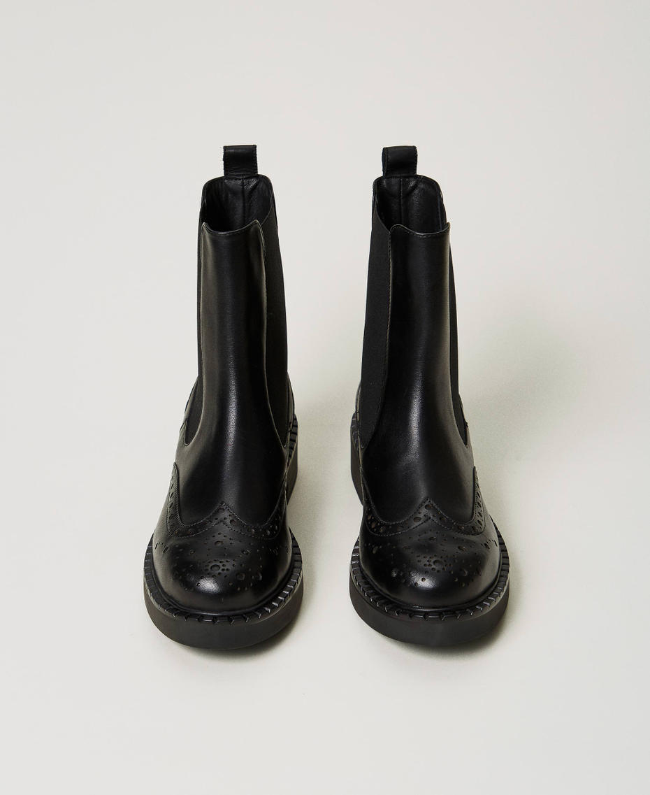 Stivaletti chelsea in pelle Nero Donna 242TGT090_00006_04