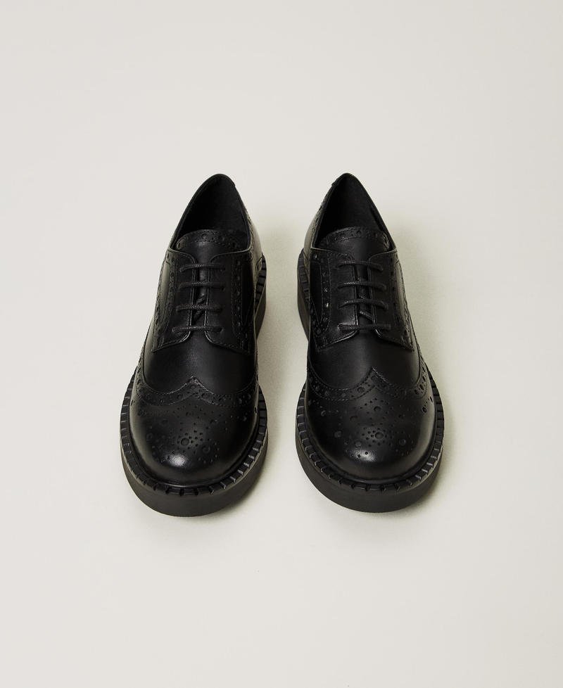 Scarpe stringate in pelle Donna Nero TWINSET Milano
