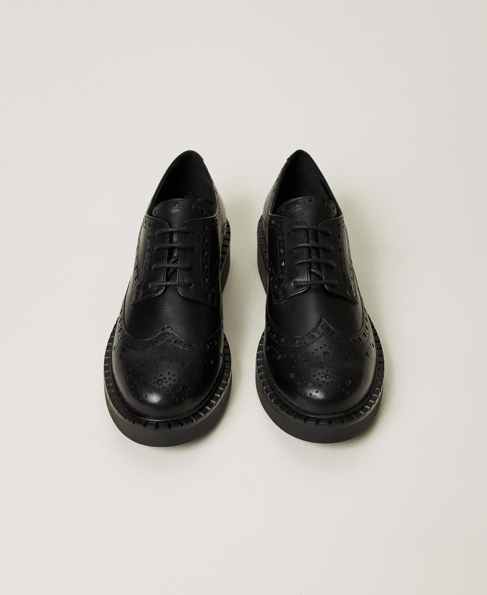 Leather lace up shoes top