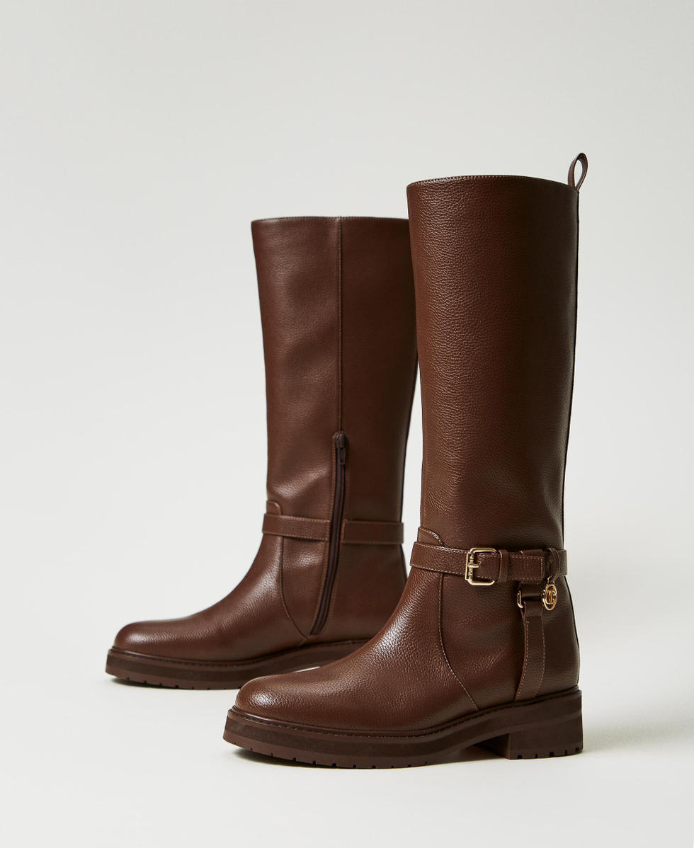 Leather boots biker shop