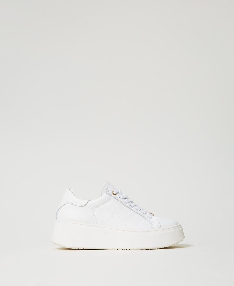 Leather trainers White Woman 242TGT184_00001_01