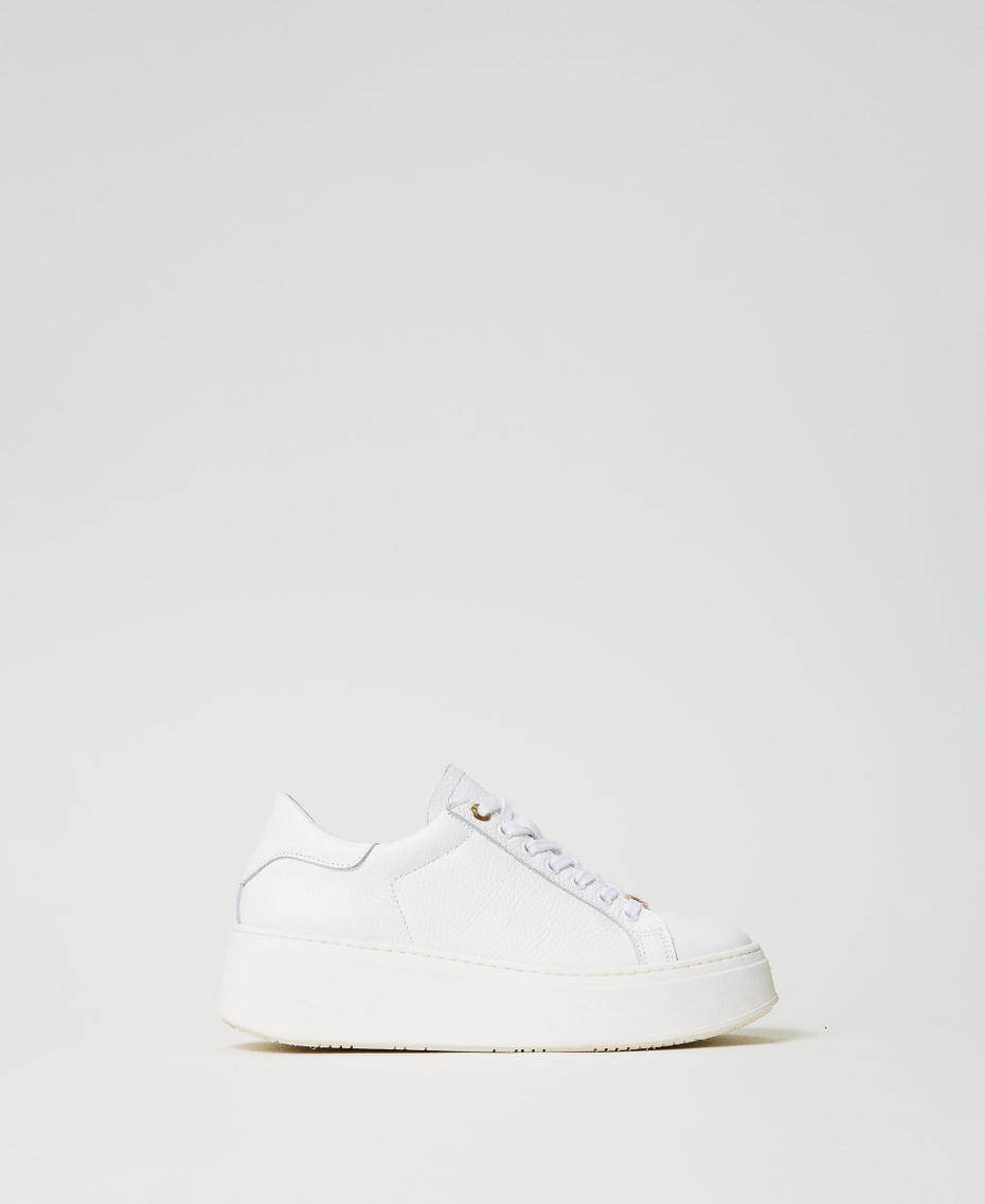 Leather trainers White Woman 242TGT184_00001_01