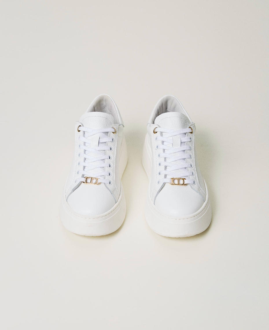 Leather trainers White Woman 242TGT184_00001_04