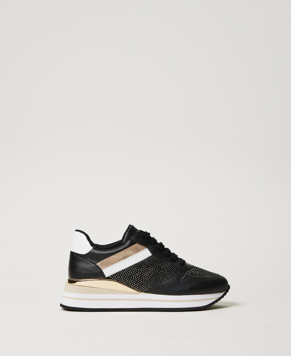 Running trainers with rhinestones