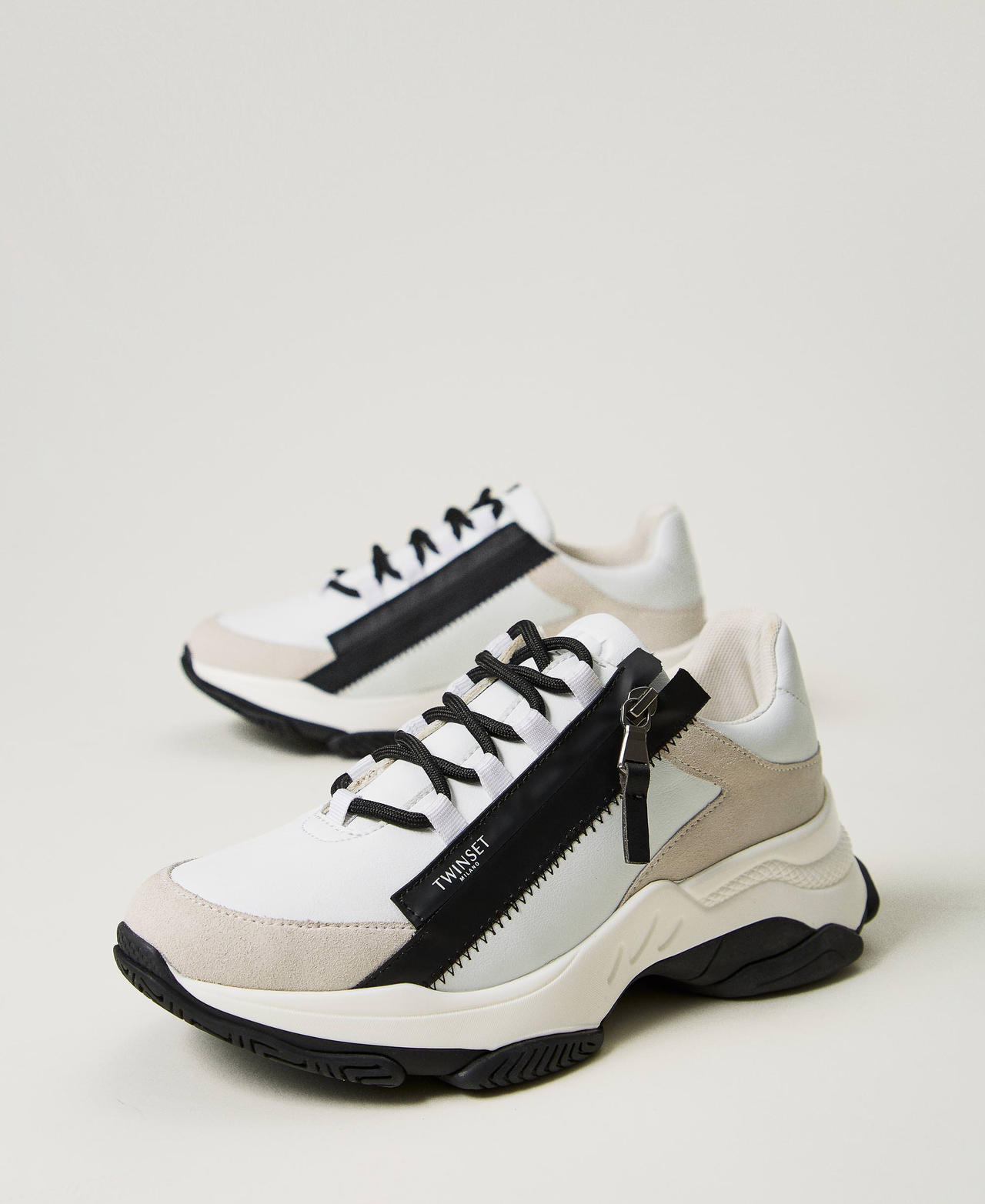 White zip trainers top