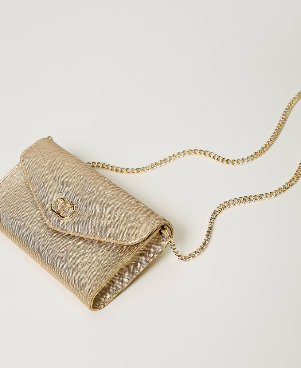 Mini smartphone bag with shoulder strap Woman Gold TWINSET Milano