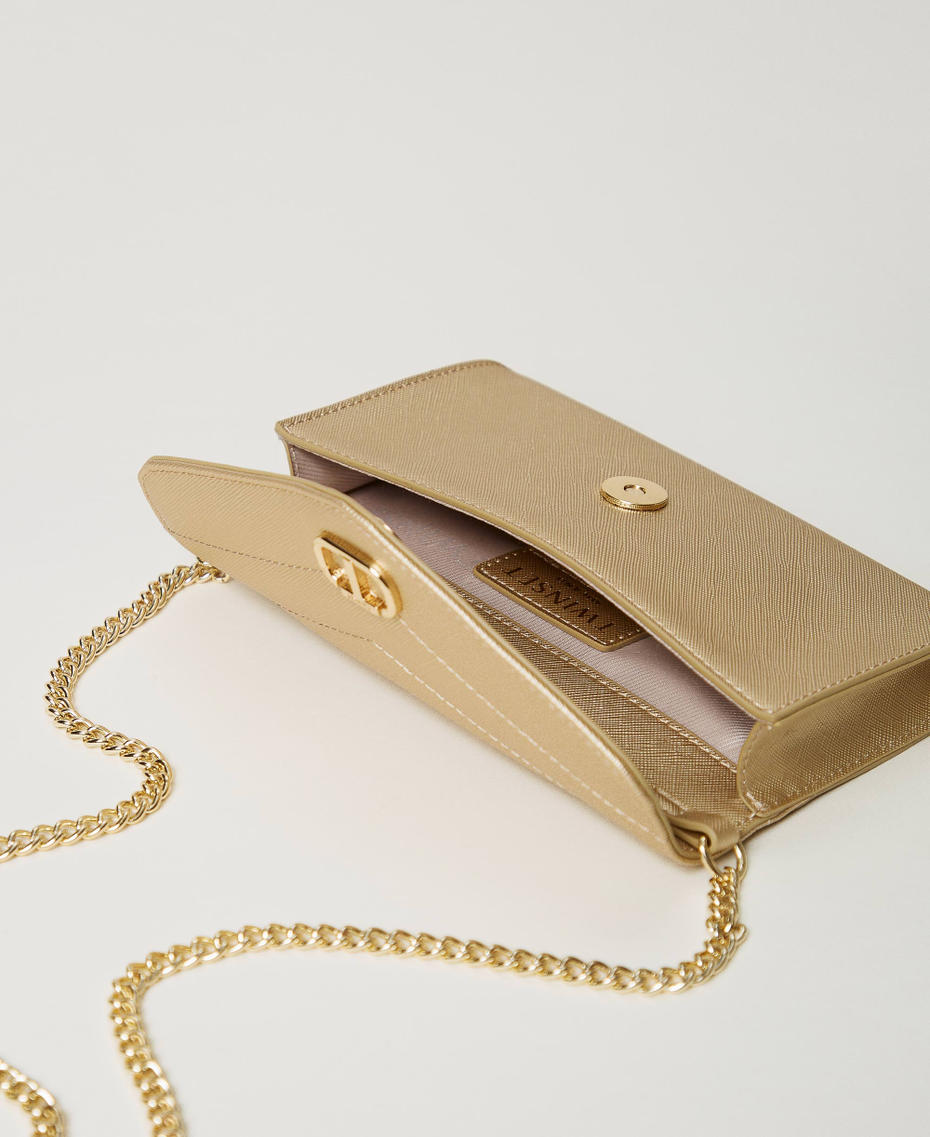Mini borsa portacellulare con tracolla Oro Giallo Donna 242TH7012_10366_04