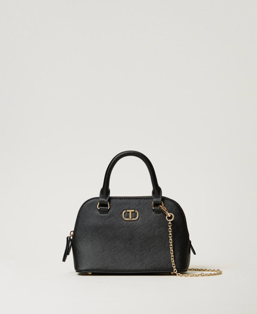 Mini borsa a tracolla con Oval T Nero Donna 242TH7013_00006_01
