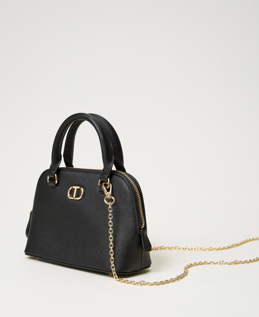 Mini borsa a tracolla con Oval T Nero Donna 242TH7013_00006_02
