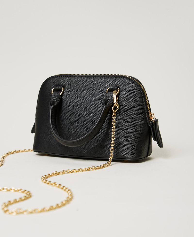 Mini borsa a tracolla con Oval T Nero Donna 242TH7013_00006_03